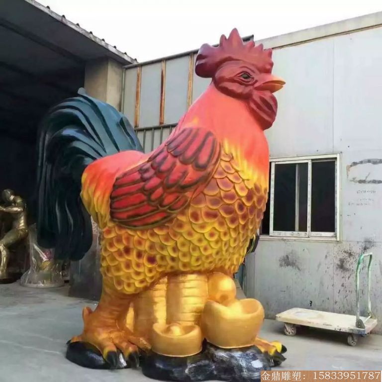 玻璃钢大公鸡雕塑